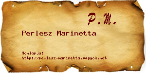 Perlesz Marinetta névjegykártya